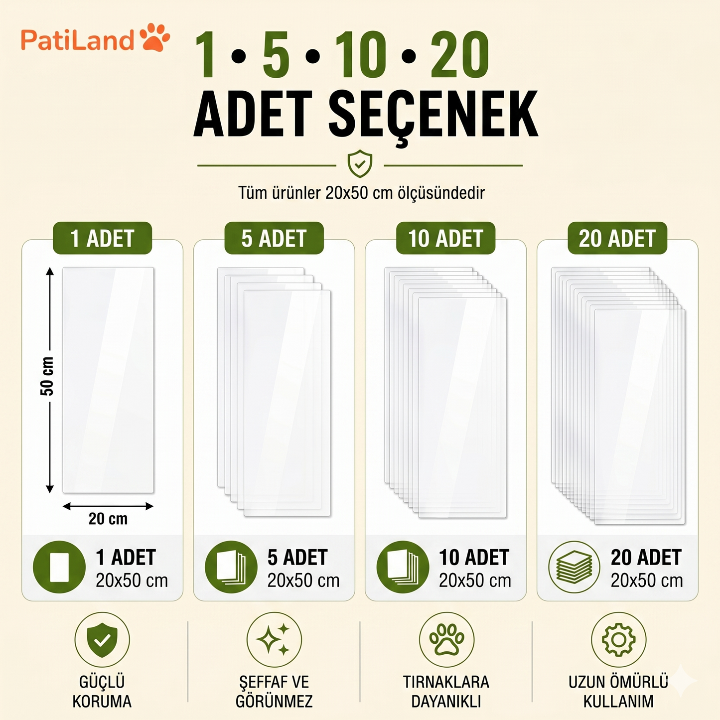Mobilya Koruyucu Yapışkanlı Şeffaf Bant 20 x 50